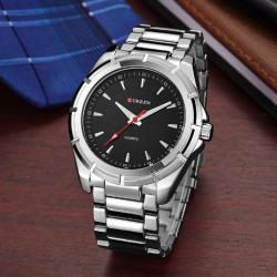 Curren Big Dial Stainless Steel Watch (Dial 4.4cm)