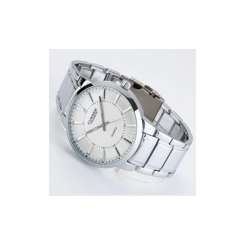Curren Choronometer Quartz Stainless Steel Watch (Black 4.8cm Dial) -