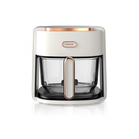 HAEGER Air Glass Digital Oil-Free Fryer - 4.5 L, 8 Programs, Gl     ass Bowl, 1200W