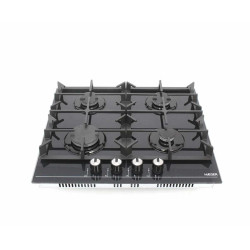 Build in Gas Hob- 4 Burners, 60 cm, Tempered Black Glass