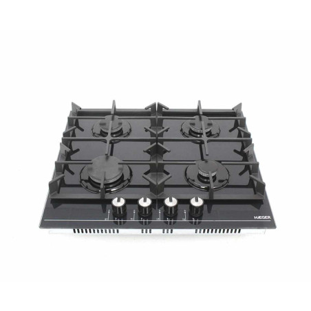 Build in Gas Hob- 4 Burners, 60 cm, Tempered Black Glass