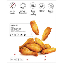 MIRAGE Air fryer-8l-1800W