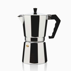 Moka Coffee Maker HAEGER MOKA POT 12 – Aluminum, 12 cups