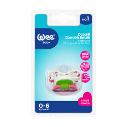 Patterned Pacifier No: 1 - Pink,wee baby