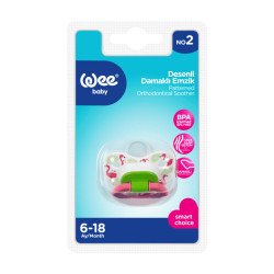 Patterned Pacifier No: 2 - Pink,wee baby
