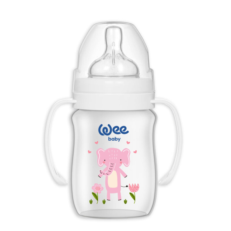 Wee Baby Safari PP Bottle 150 ml - Pink Elephant Wee Baby Safari PP Bottle 150 ml - Pink Elephant