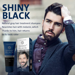 Shiny black anti-gray shampoo