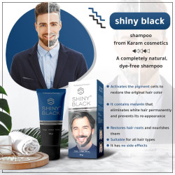 Shiny black anti-gray shampoo